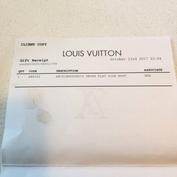 Louis Vuitton Monogram Drop Flat High Rain Boots Size 41 with Dustbag and Box - Picture 8 of 8